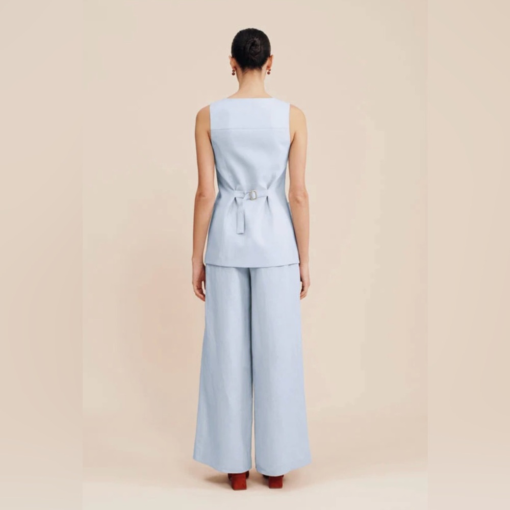 Posse Lorenzo Vest and Parker Trousers Set, M, Silver Blue - Picture 9 of 11